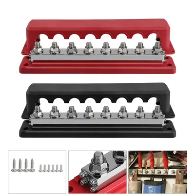 M10 Car Terminal Block Negative Bus 24V 600A Terminal Block 3/8″ Power Distribution Block M10 Termianl Bus for M10 Car Terminal Block Negative Bus 24V 600A Terminal Block 3/8″ Power Distribution Block M10 Termianl Bus for