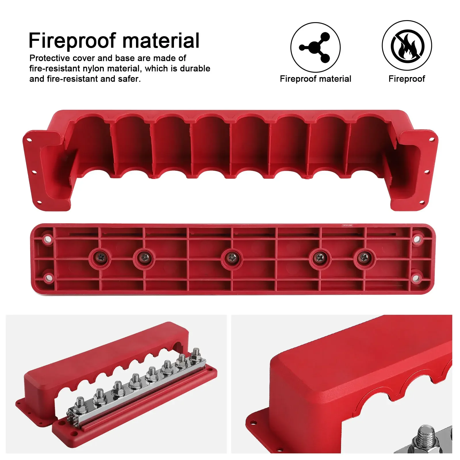 M10 Car Terminal Block Negative Bus 24V 600A Terminal Block 3/8″ Power Distribution Block M10 Termianl Bus for M10 Car Terminal Block Negative Bus 24V 600A Terminal Block 3/8″ Power Distribution Block M10 Termianl Bus for