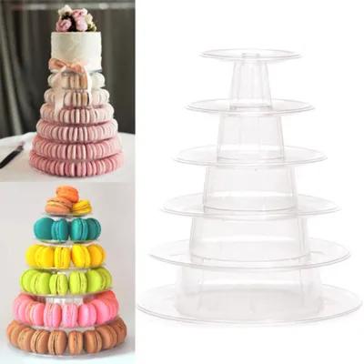 Macaron Stand 6-Tier Plastic Rack Macaron Stand 6-Tier Plastic Rack