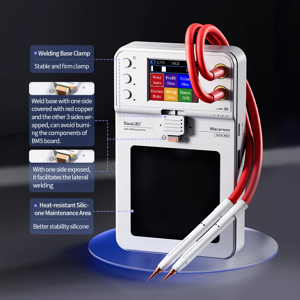 Macaroon Integrated Spot Welding Machine Max All Parameters Settable Color Screen Support Double Pulse spot Welding