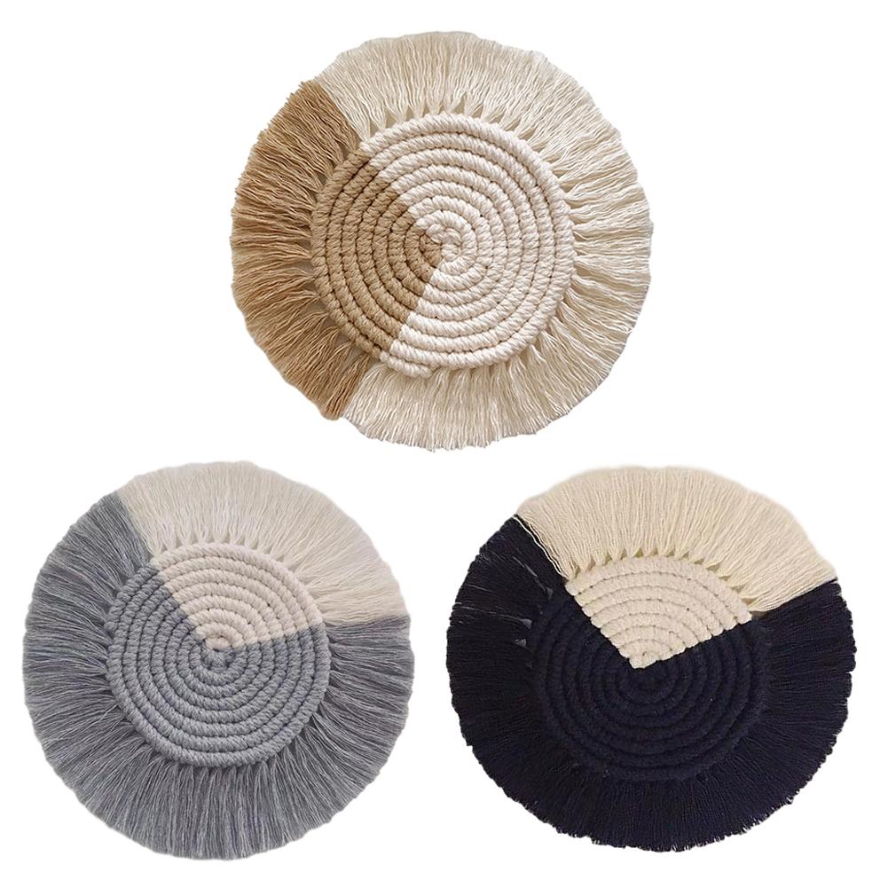 Macrame Coaster Woven Mini Mat Macrame Coaster Woven Mini Mat