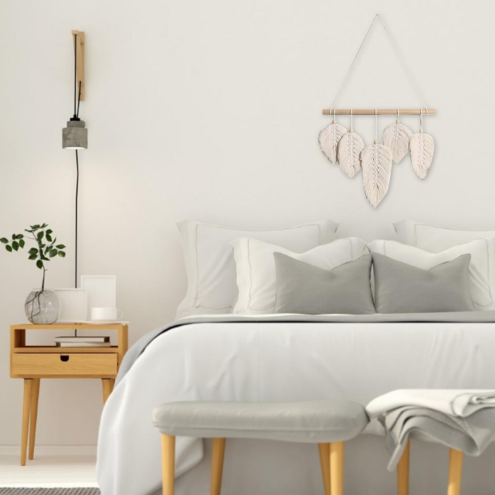 Macrame Feather Wall Hanging Decor