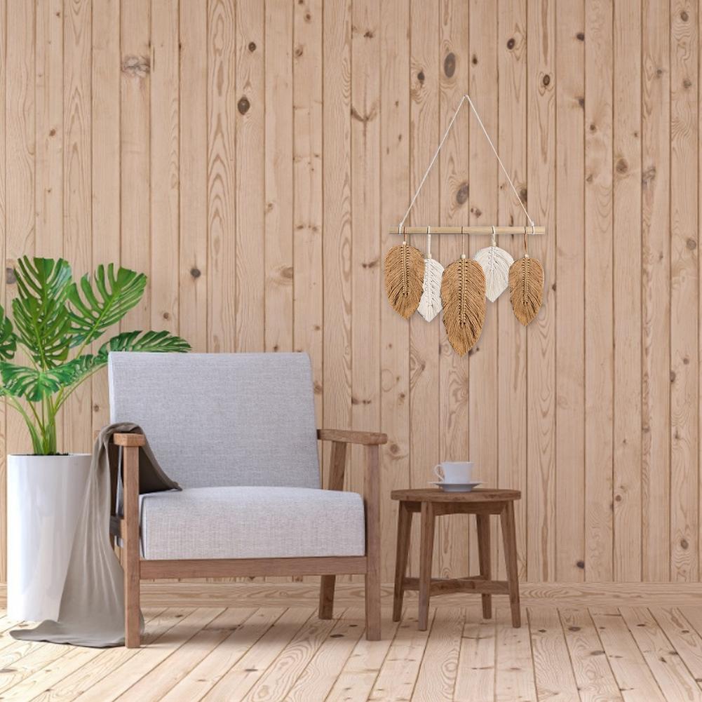 Macrame Feather Wall Hanging Decor
