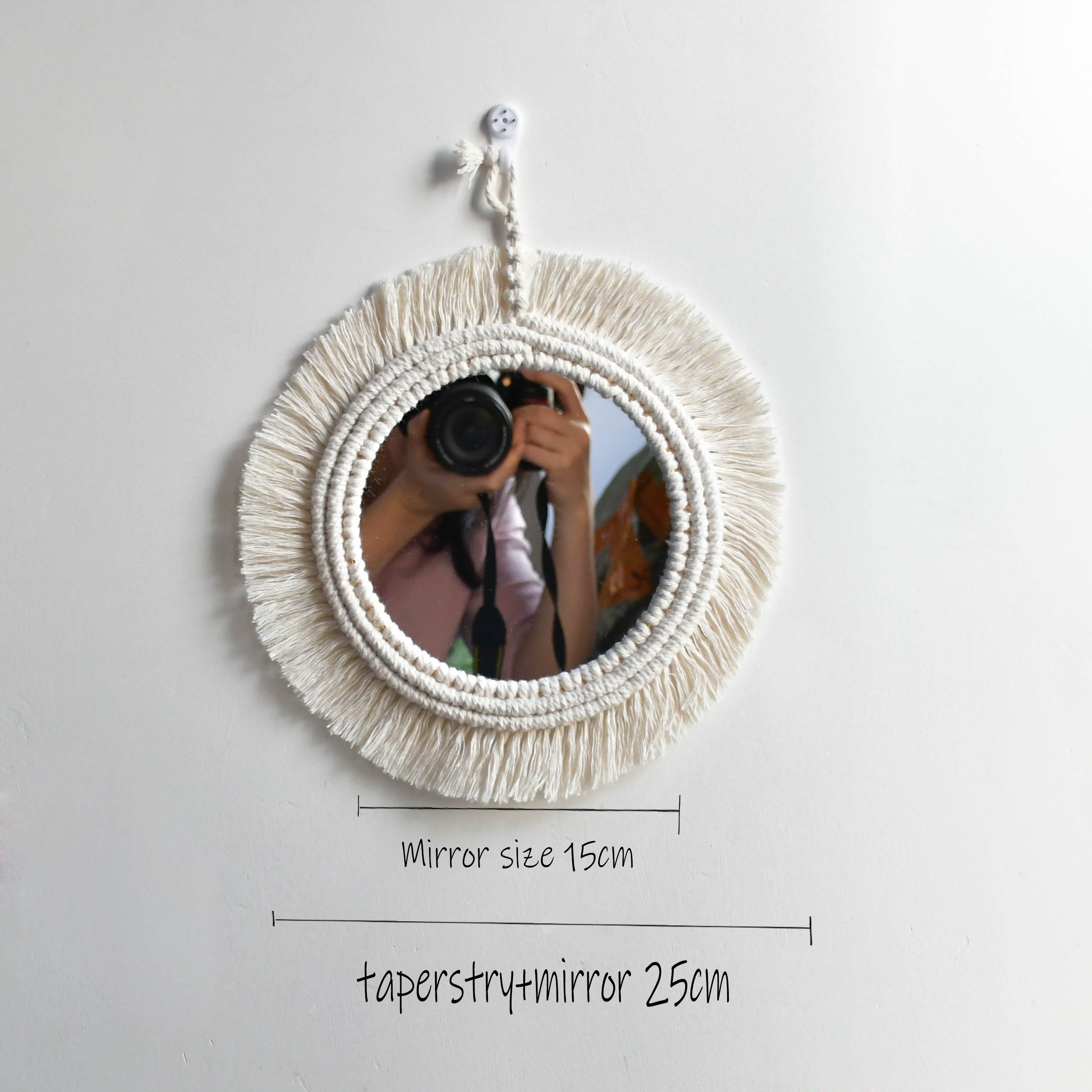 Macrame Mirror Wall Hanging Decor Macrame Mirror Wall Hanging Decor