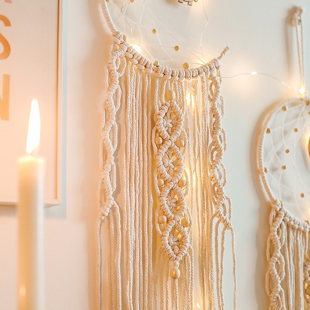 Macrame Moon Wall Hanging Dreamcatcher Macrame Moon Wall Hanging Dreamcatcher