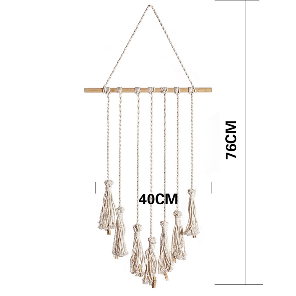 Macrame Photo Display with 20 Clips Macrame Photo Display with 20 Clips