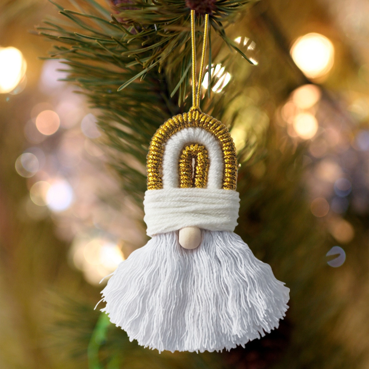 Macrame Santa Hanging Holiday Decor Macrame Santa Hanging Holiday Decor