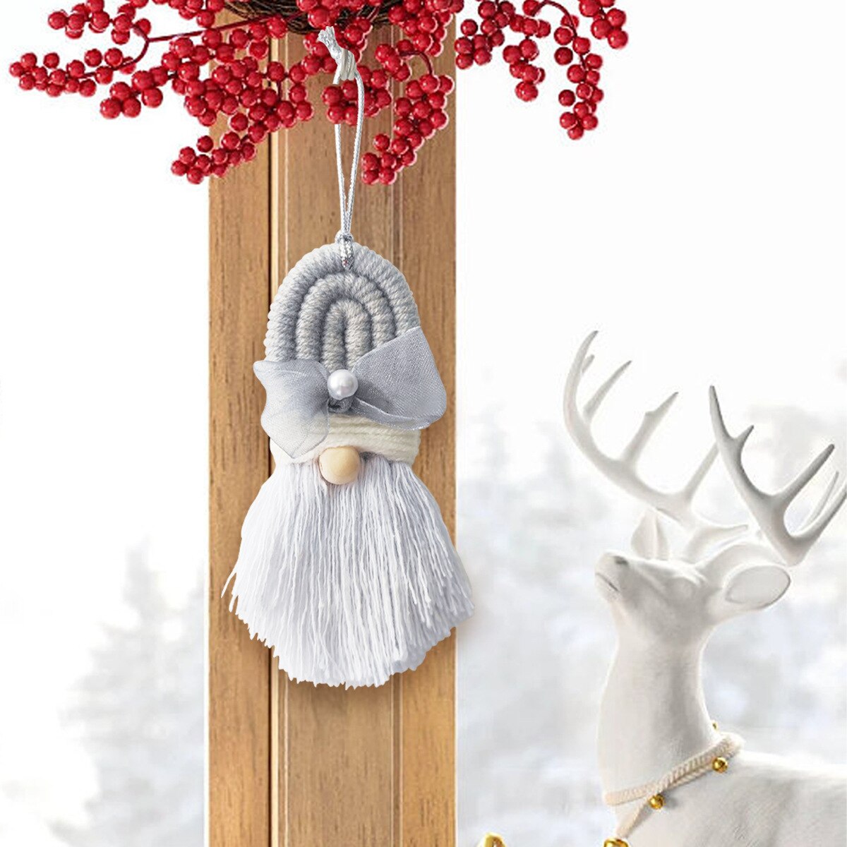 Macrame Santa Hanging Holiday Decor Macrame Santa Hanging Holiday Decor