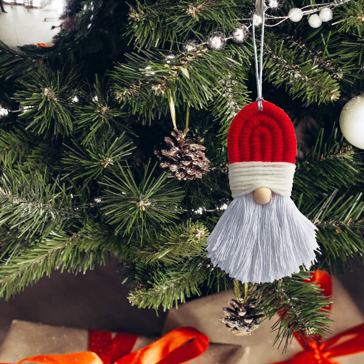 Macrame Santa Hanging Holiday Decor Macrame Santa Hanging Holiday Decor
