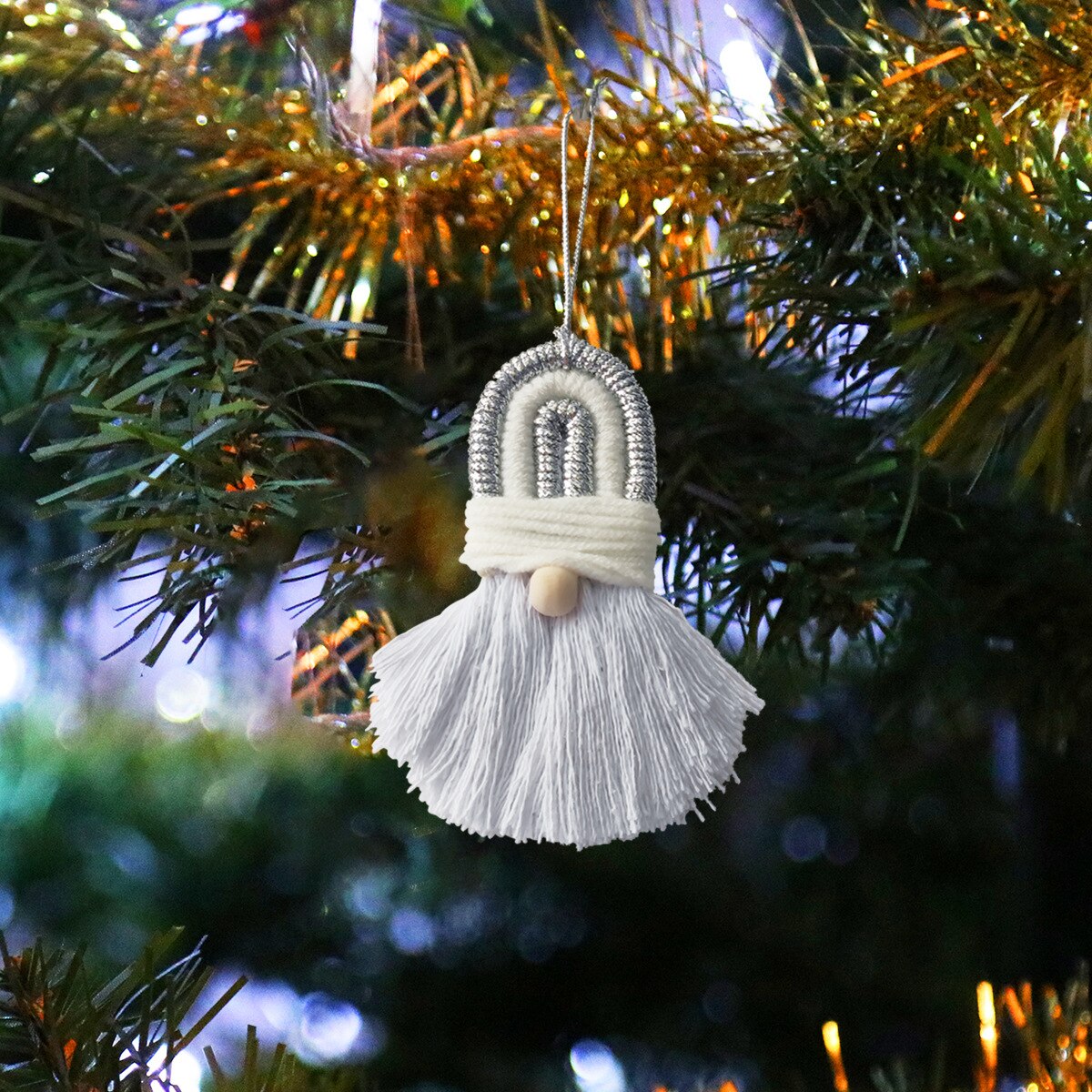Macrame Santa Hanging Holiday Decor Macrame Santa Hanging Holiday Decor