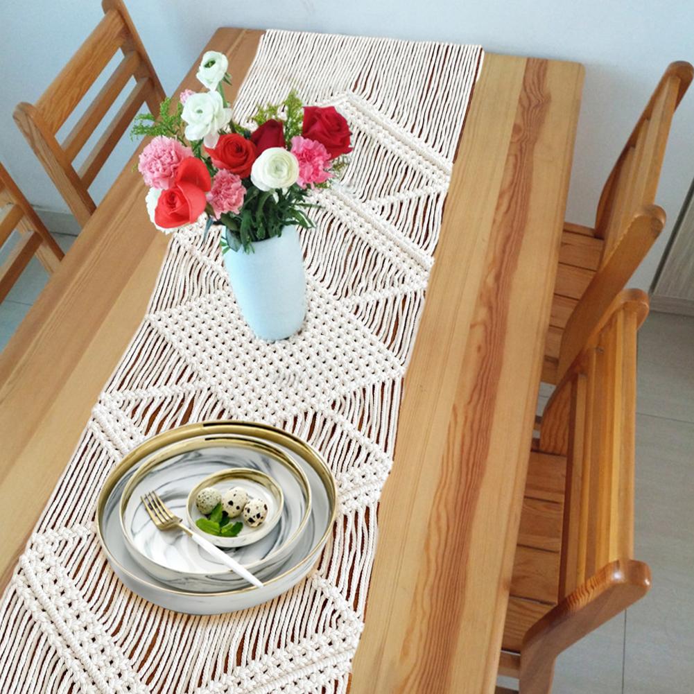 Macrame Table Runner Boho Decor Macrame Table Runner Boho Decor
