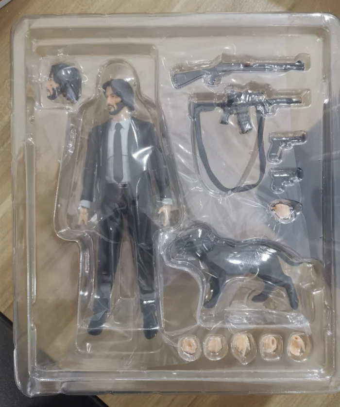 Mafex John Wick with Dog PVC Collectible Joints Moveable Action Figure Toy