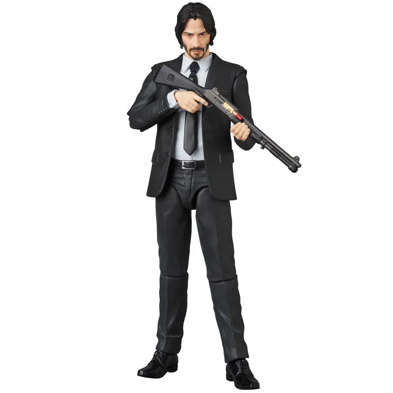 Mafex John Wick with Dog PVC Collectible Joints Moveable Action Figure Toy