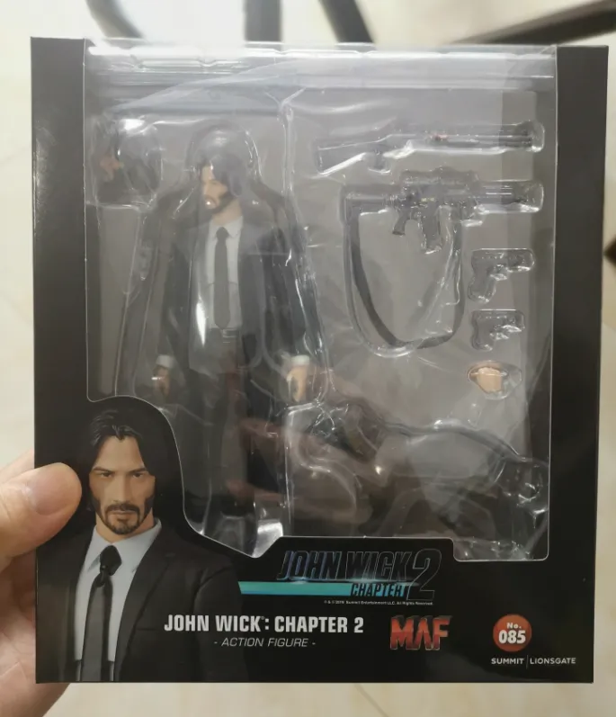 Mafex John Wick with Dog PVC Collectible Joints Moveable Action Figure Toy