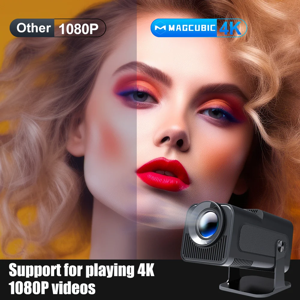 Magcubic Android 11 390ANSI HY320 Projector 4K Native 1080P Dual Wifi6 BT5.0 Cinema Outdoor Portable Projector Magcubic Android 11 390ANSI HY320 Projector 4K Native 1080P Dual Wifi6 BT5.0 Cinema Outdoor Portable Projector