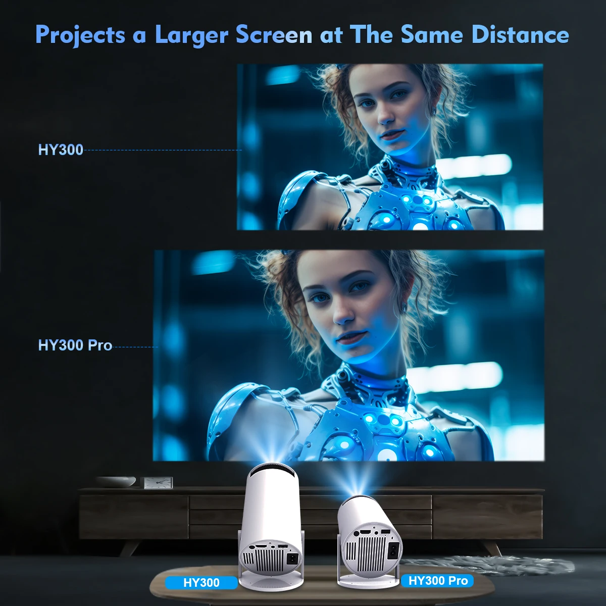 Magcubic Projector HY300 Pro 4K Android 11 Dual Wifi6 260ANSI Allwinner H713 BT5.0 1080P 1280*720P Home Cinema Outdoor Magcubic Projector HY300 Pro 4K Android 11 Dual Wifi6 260ANSI Allwinner H713 BT5.0 1080P 1280*720P Home Cinema Outdoor