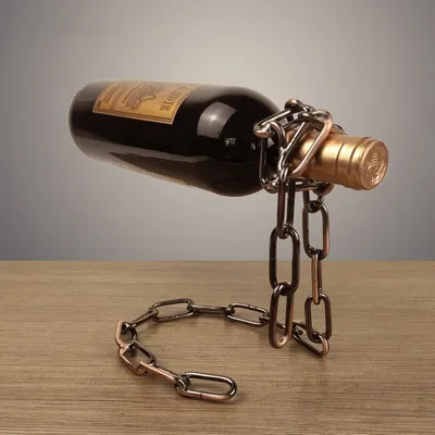 Magic Chain Floating Wine Bottle Holder Magic Chain Floating Wine Bottle Holder