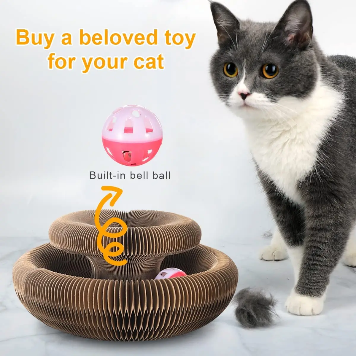 Magic Organ Cat Toy Cats Scratcher Scratch Board Round Corrugated Scratching Post Toys for Cats Grinding Claw Cat