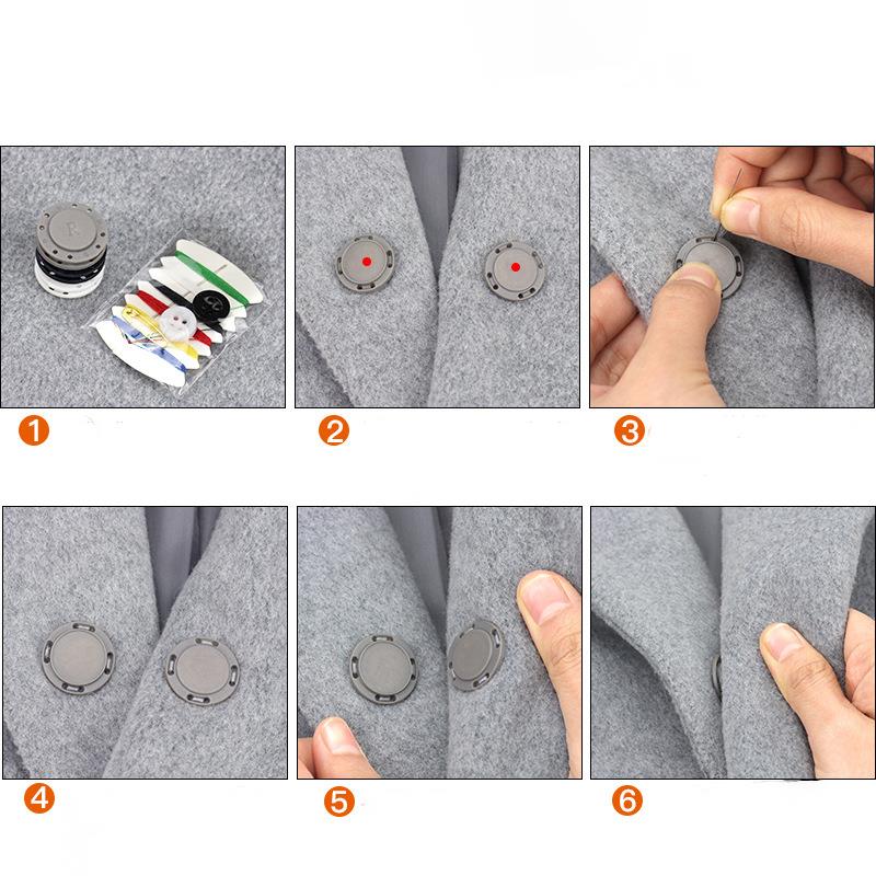 Magnet Buttons Sewing Supplies Magnetic Clothing Invisible Magnet Buttons Metal Buttons
