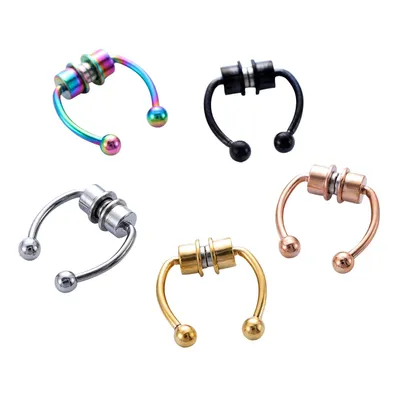 Magnet Clip On Nose Ring Hoop