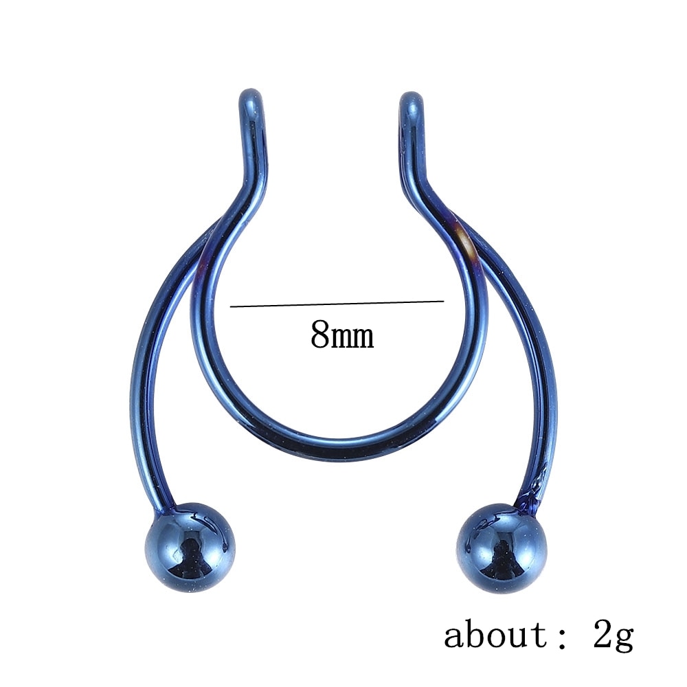 Magnet Clip On Nose Ring Hoop