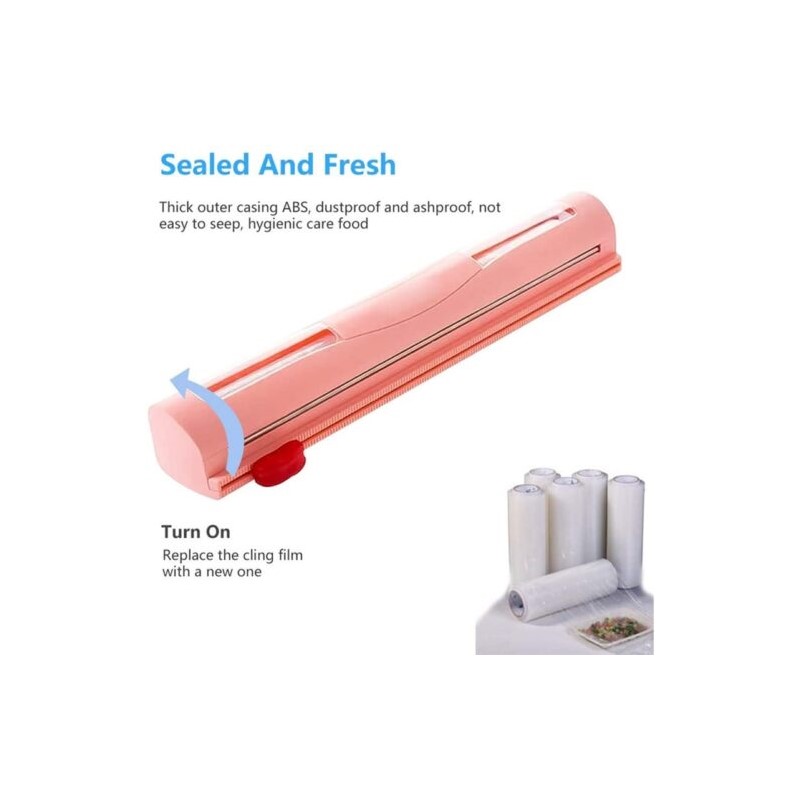 Magnetic Adjustable Cling Wrap Dispenser with Cutter Magnetic Adjustable Cling Wrap Dispenser with Cutter