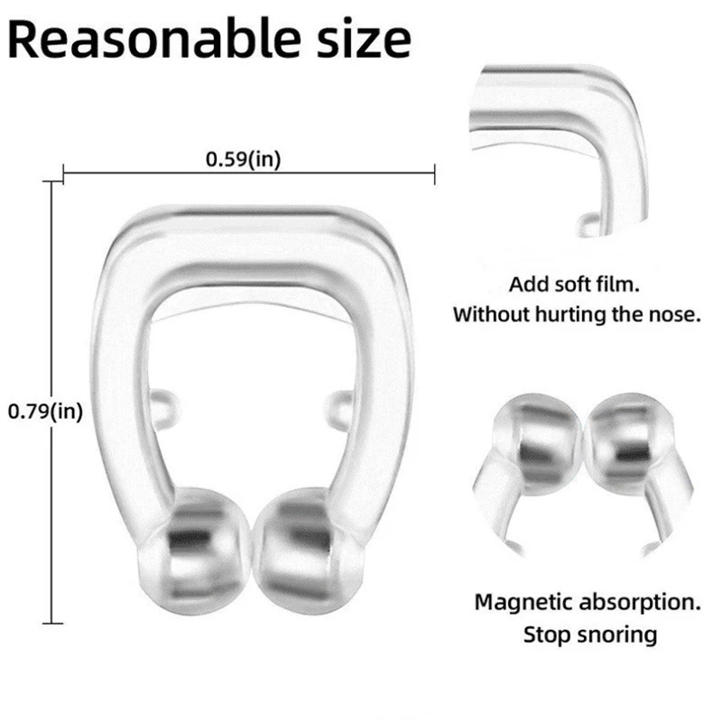 Magnetic Anti Snore Device Stop Snoring Nose Clip Easy Breathe Improve Sleeping Aid Apnea Guard Night Device With Case Magnetic Anti Snore Device Stop Snoring Nose Clip Easy Breathe Improve Sleeping Aid Apnea Guard Night Device With Case