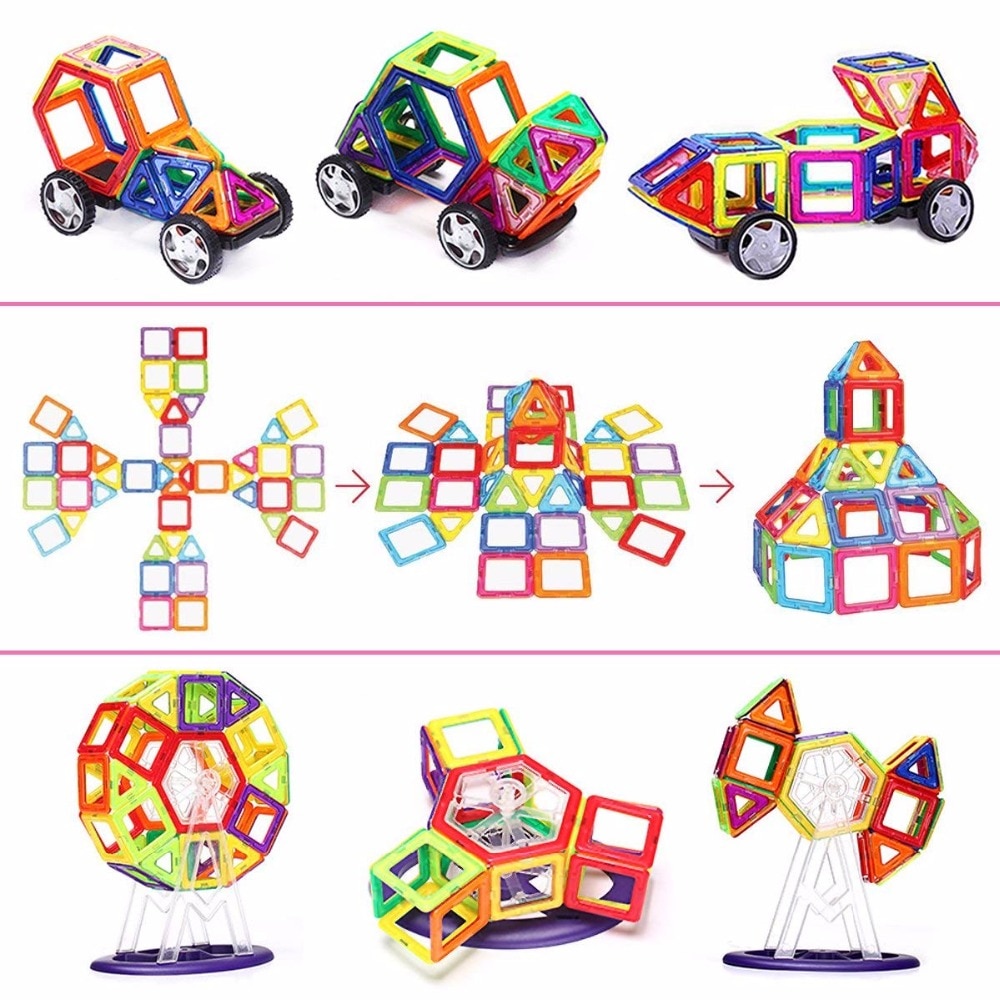 Magnetic Blocks Construction Toy (56 pieces) Magnetic Blocks Construction Toy (56 pieces)