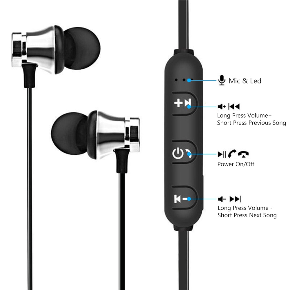 Magnetic Bluetooth Earphones Sports Earphones Magnetic Bluetooth Earphones Sports Earphones