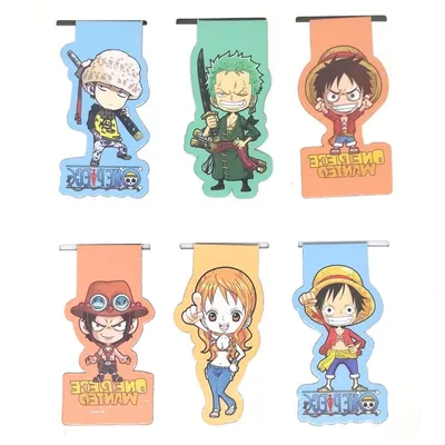 Magnetic Bookmarks One Piece Designs (Set of 6) Magnetic Bookmarks One Piece Designs (Set of 6)