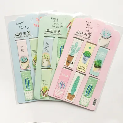 Magnetic Cactus Bookmarks (6pcs)