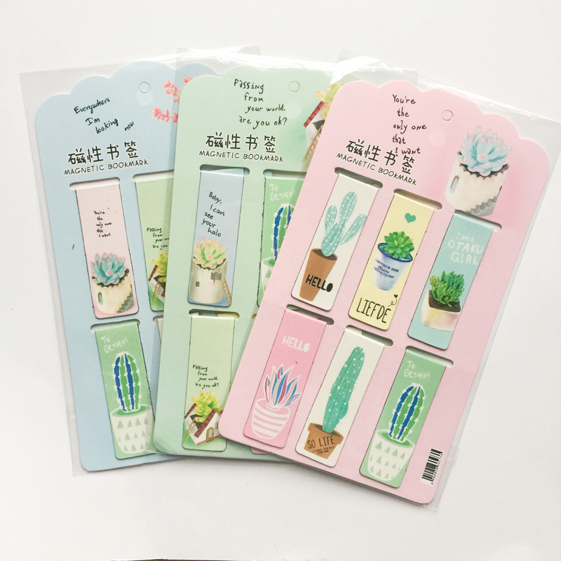 Magnetic Cactus Bookmarks (6pcs)