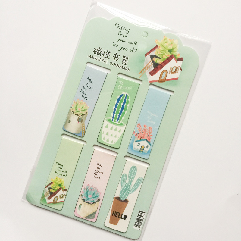 Magnetic Cactus Bookmarks (6pcs)