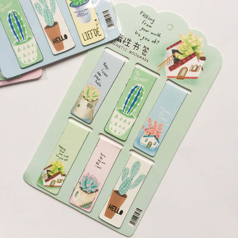 Magnetic Cactus Bookmarks (6pcs)