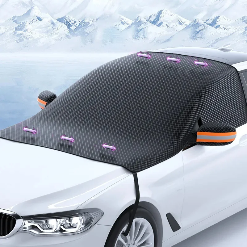 Magnetic Car Front Windscreen Cover Automobile Sunshade Windshield Snow Sun Shade Waterproof Exterior Covers Accessories
