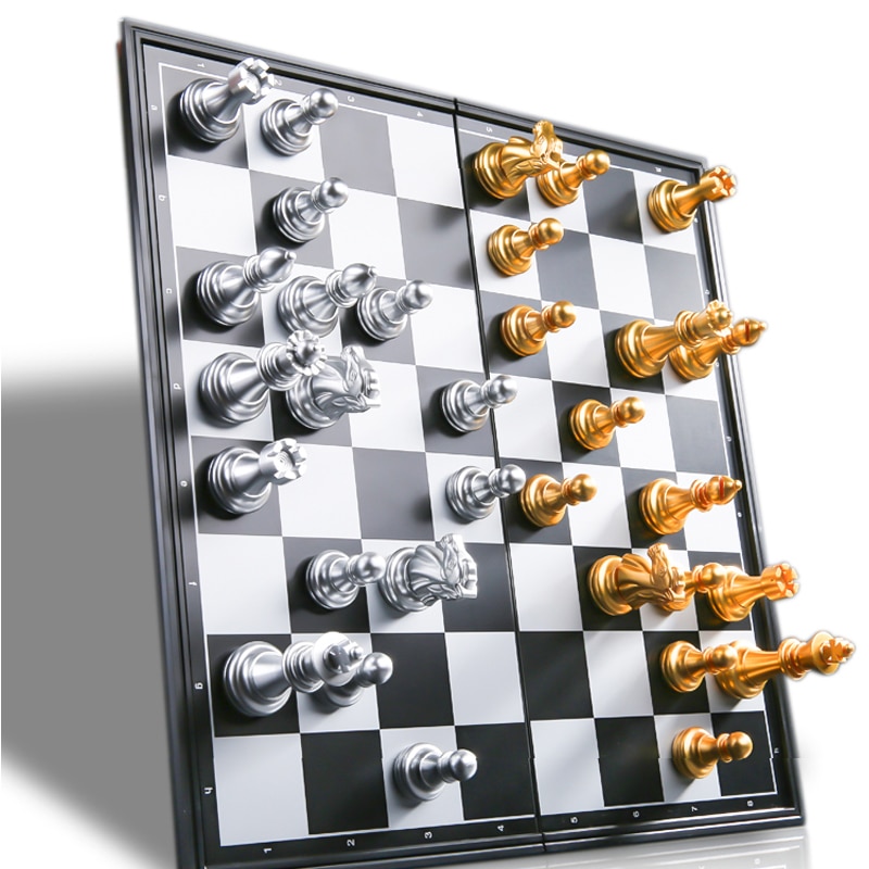 Magnetic Chess Set Gold Silver Pieces Magnetic Chess Set Gold Silver Pieces