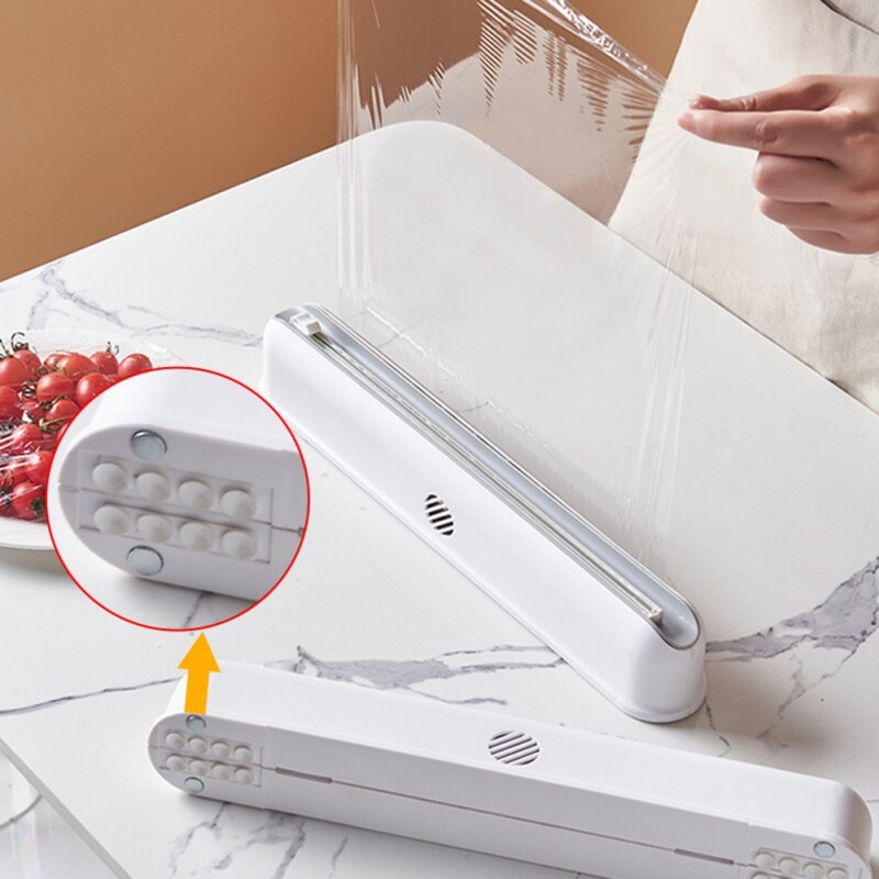 Magnetic Cling Film Holder with Cutter