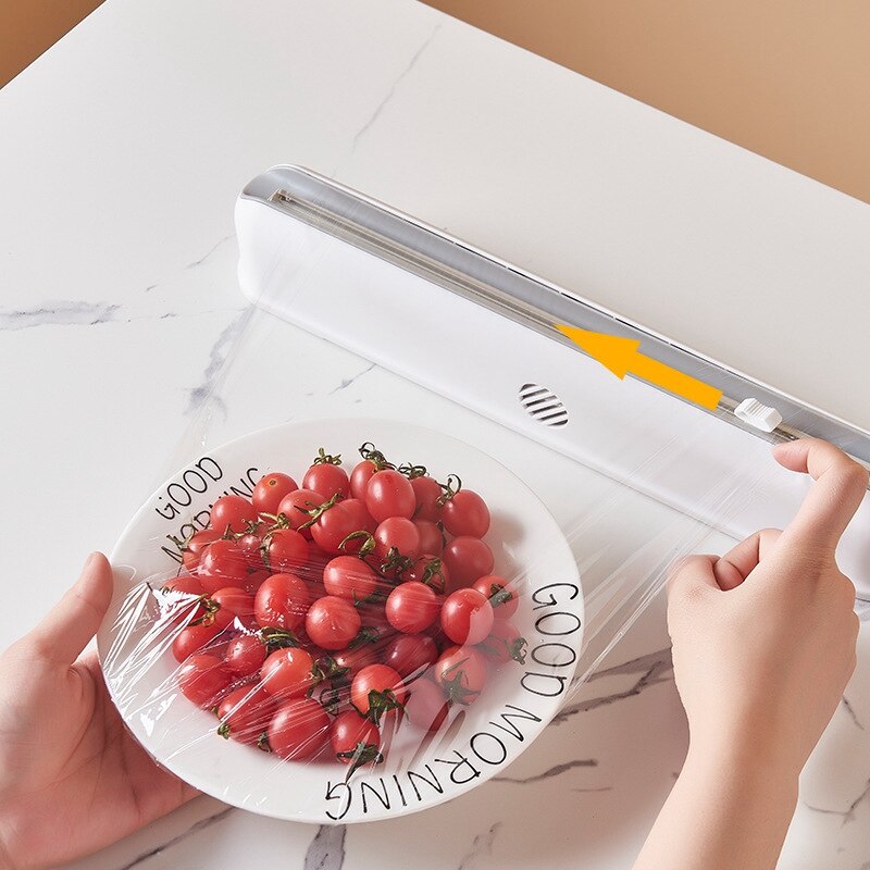 Magnetic Cling Film Holder with Cutter