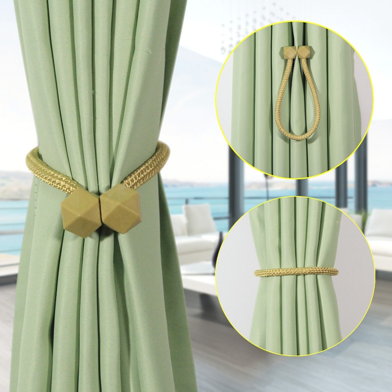 Magnetic Curtain Tie Backs Ball Buckle