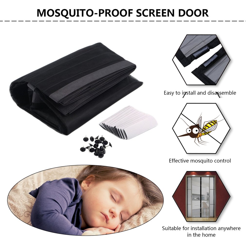 Magnetic Door Mesh Summer Curtain Net