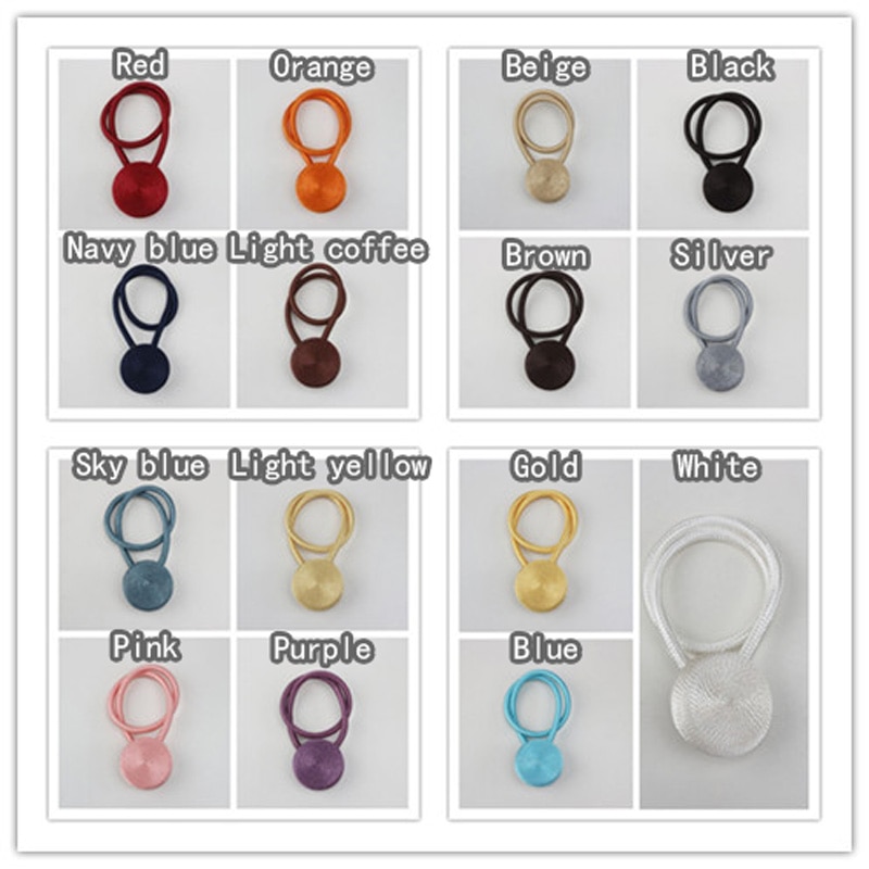 Magnetic Drapery Tie Backs (2 Pcs) Magnetic Drapery Tie Backs (2 Pcs)