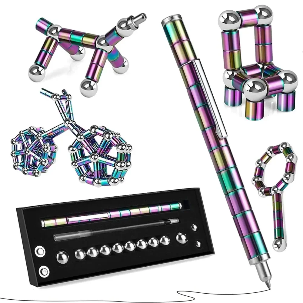Magnetic Fidget Pen For Stress Relief, Writing, Playing, And Tablet & Phone Screen Use