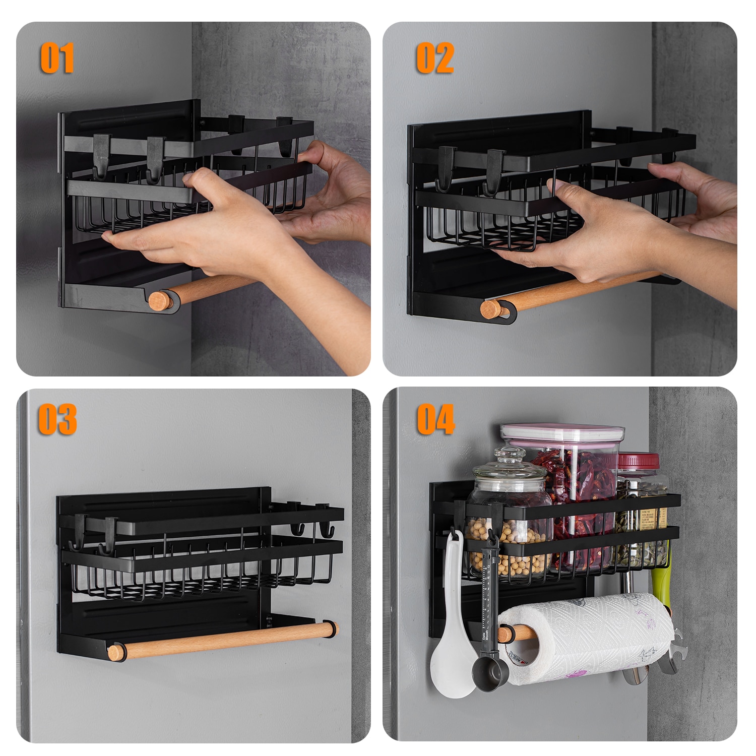 Magnetic Fridge Shelf Storage Rack Magnetic Fridge Shelf Storage Rack