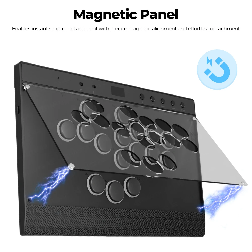 Magnetic Hitbox Leverless Controller Button Rim Arcade Controller For PC/PS4/PS5/Switch Stickless Arcade Stick Hitbox Magnetic Hitbox Leverless Controller Button Rim Arcade Controller For PC/PS4/PS5/Switch Stickless Arcade Stick Hitbox