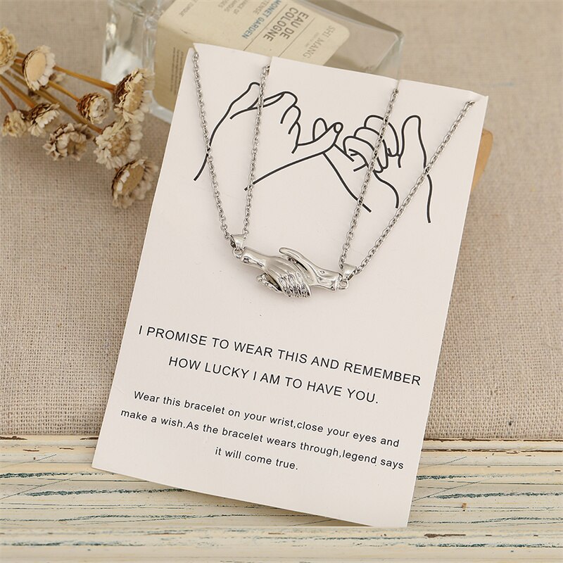 Magnetic Holding Hands Necklace Set Magnetic Holding Hands Necklace Set