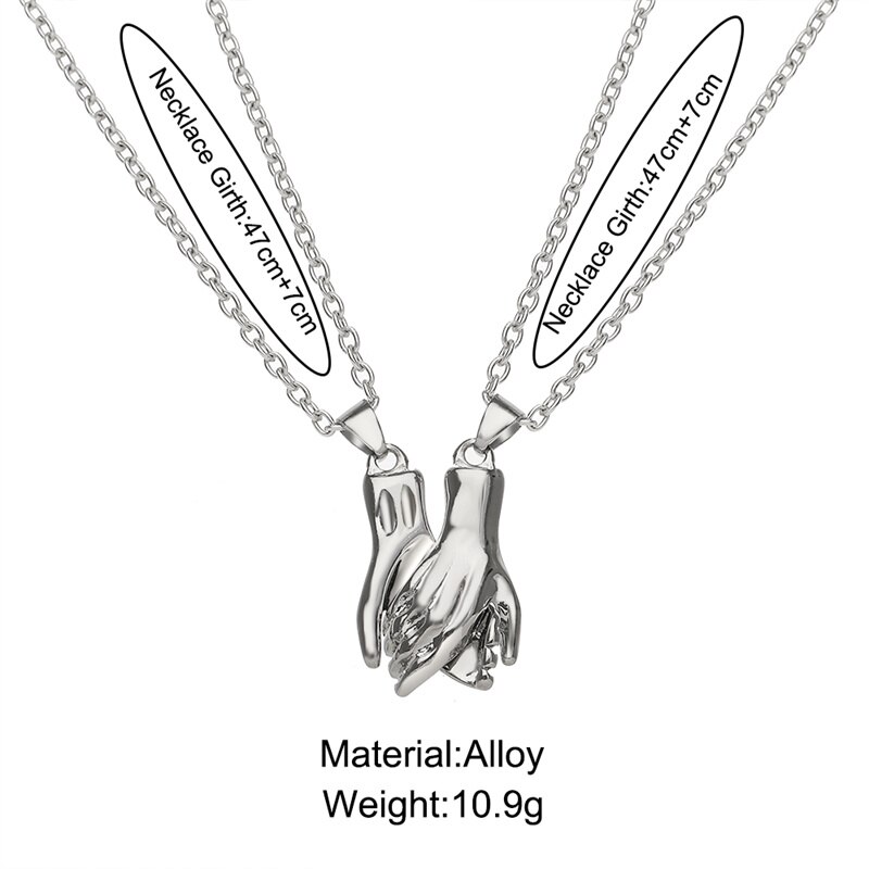 Magnetic Holding Hands Necklace Set Magnetic Holding Hands Necklace Set