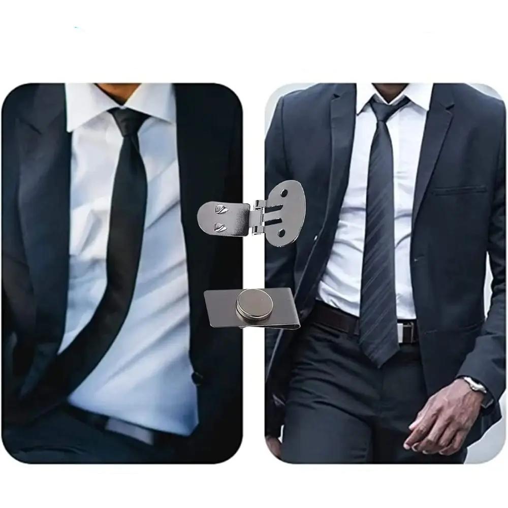 Magnetic Invisible Tie Clip Automatic Fixing Buckle Anti-wrinkle Anti-swing Tie Holder Clips Necktie Collar Hidden Magnetic Invisible Tie Clip Automatic Fixing Buckle Anti-wrinkle Anti-swing Tie Holder Clips Necktie Collar Hidden