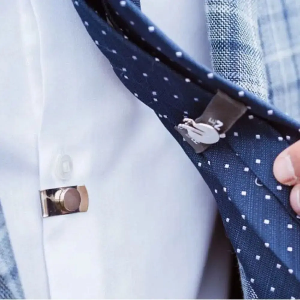 Magnetic Invisible Tie Clip Automatic Fixing Buckle Anti-wrinkle Anti-swing Tie Holder Clips Necktie Collar Hidden Magnetic Invisible Tie Clip Automatic Fixing Buckle Anti-wrinkle Anti-swing Tie Holder Clips Necktie Collar Hidden