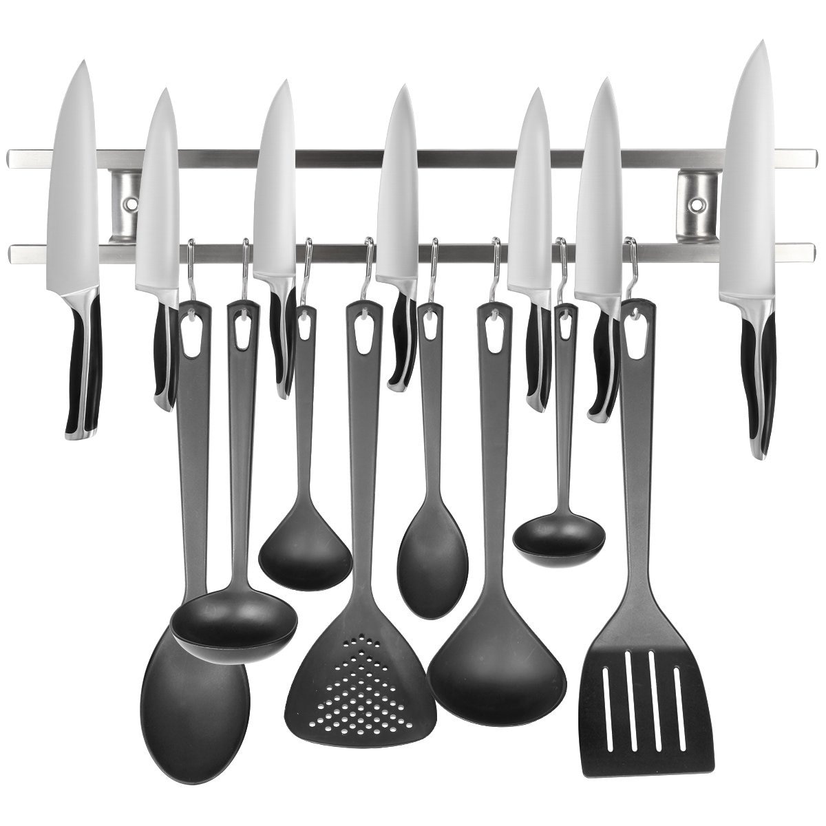 Magnetic Knife Holder and Hanging Kitchen Utensil Holder Magnetic Knife Holder and Hanging Kitchen Utensil Holder