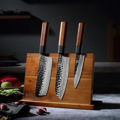 Magnetic Knife Stand Wooden Knife Holder Magnetic Knife Stand Wooden Knife Holder